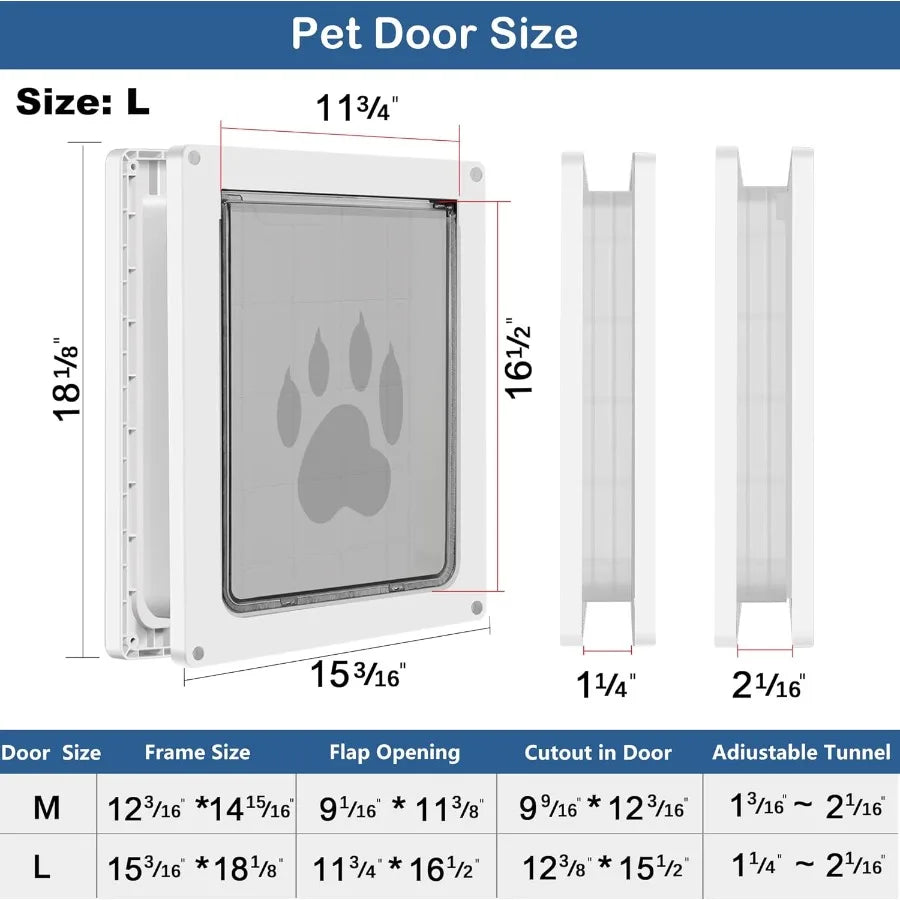 Hign Concerned Chemical Large Weatherproof Dog Door