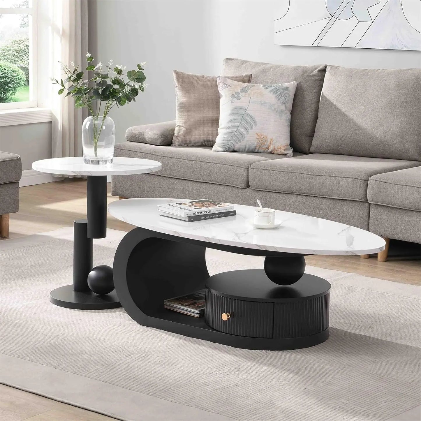 Everyday EssentialsOnline Nest Coffee Table Set Faux Marble