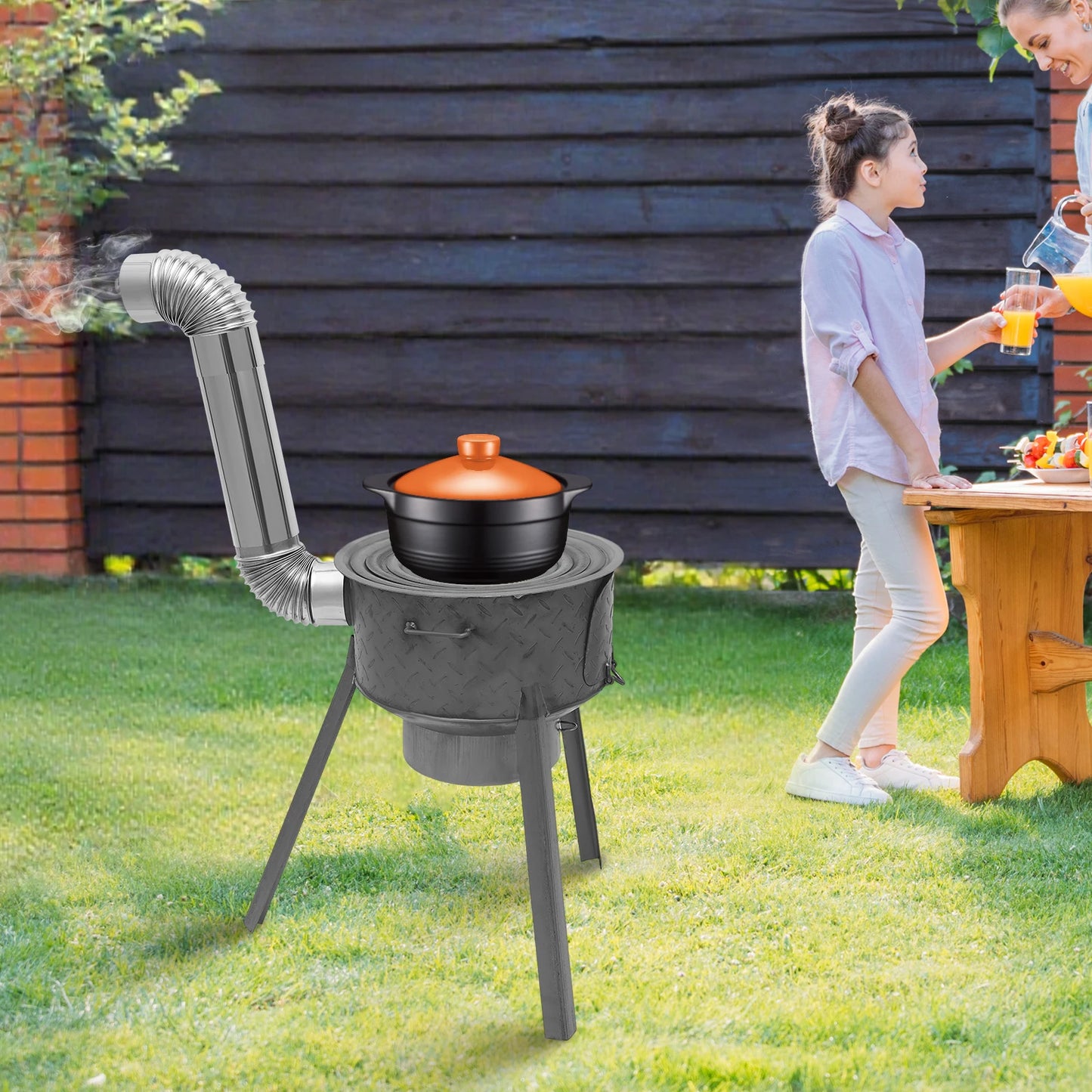 Portable Wood Burning Stove For Camping Outdoor Use