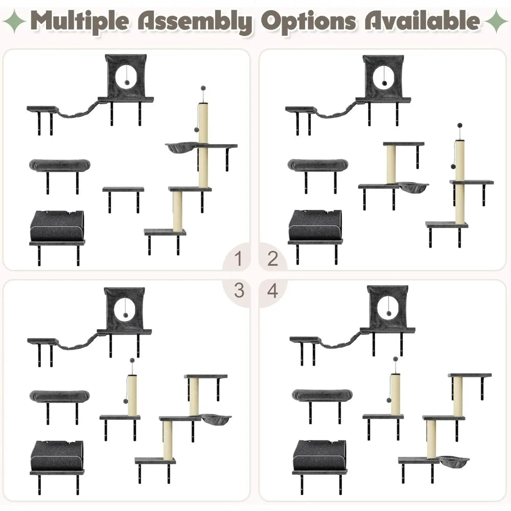 Zhiyong Wall Mounted Cat Climber Set Cat Furniture