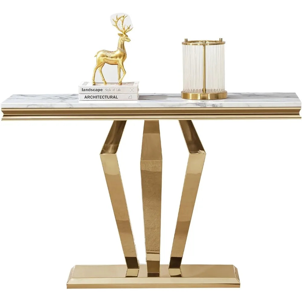 Everyday EssentialsOnline Marble Console Table With D Base