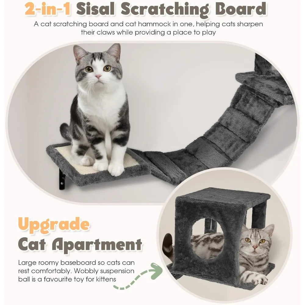 Zhiyong Wall Mounted Cat Climber Set Cat Furniture