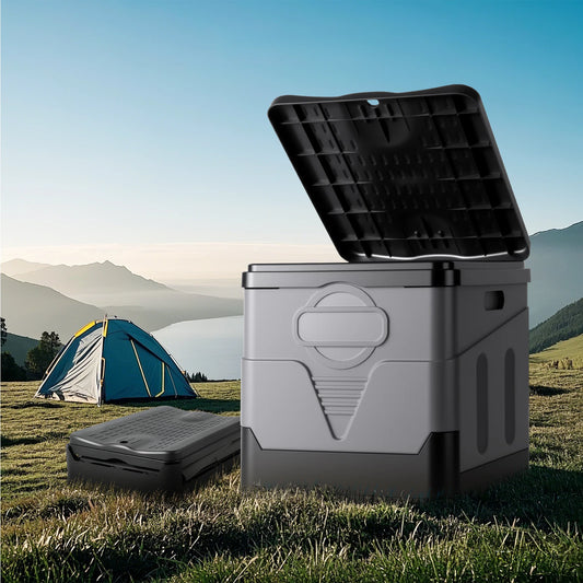 Cam Portable Camping Toilet With Lid And Paper Holder