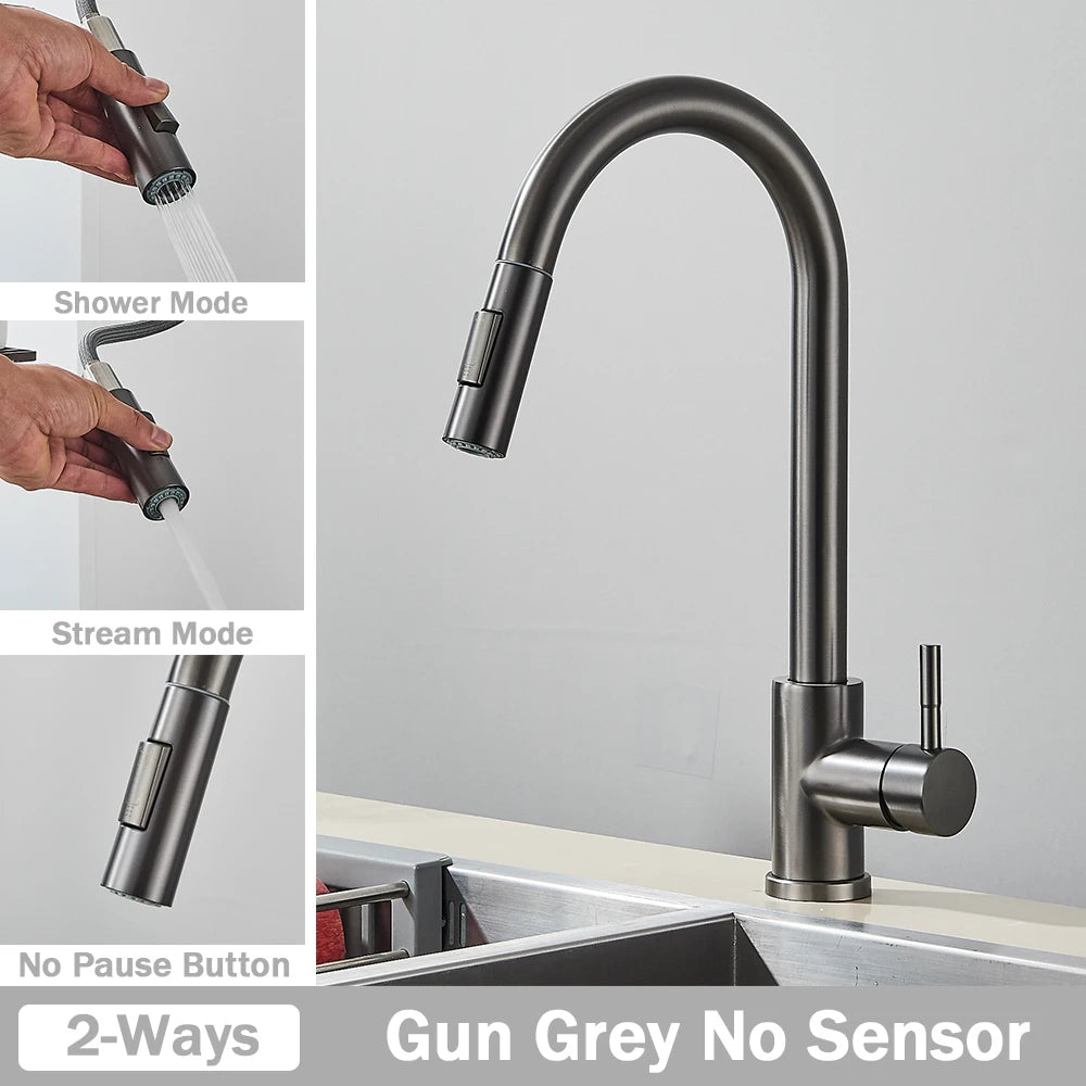 Rozin Smart Touch Kitchen Faucet With Pull Out Sensor