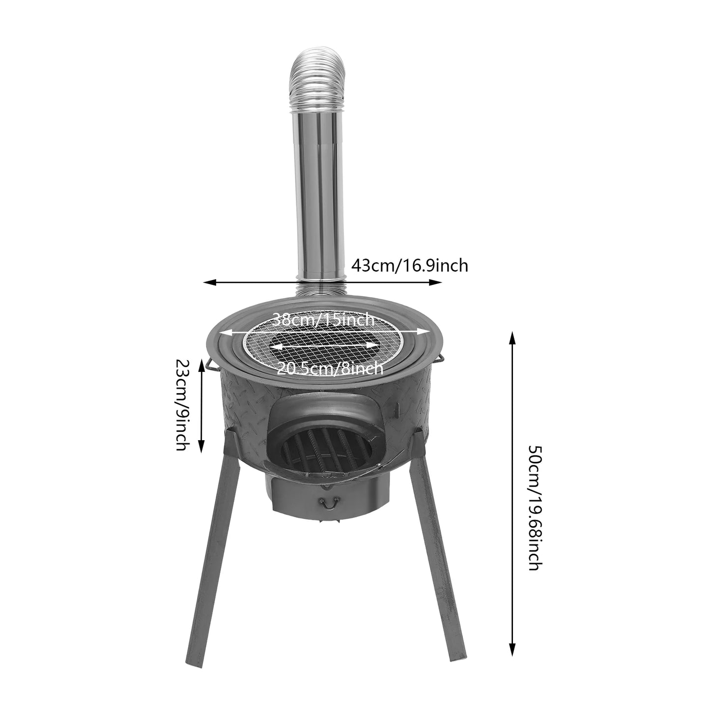 Portable Wood Burning Stove For Camping Outdoor Use