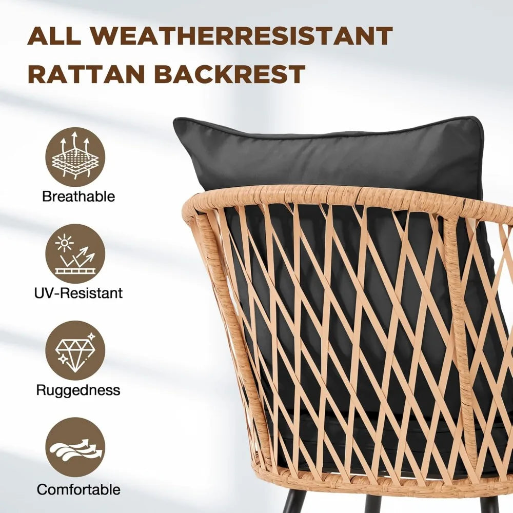 Blackwicker Rattan All Weather Patio Dining Set 5 7 9