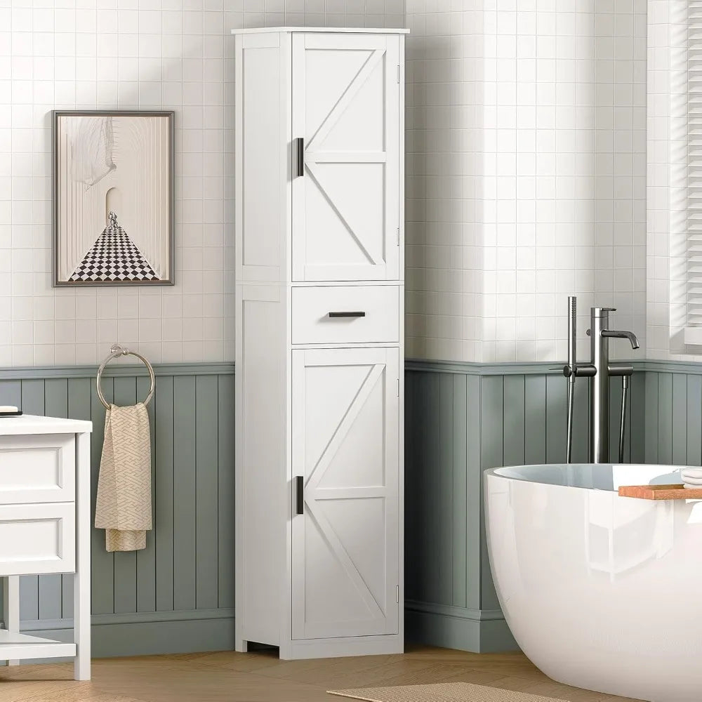 Hign-concerned Bathroom Cabinet With Adjustable Shelves