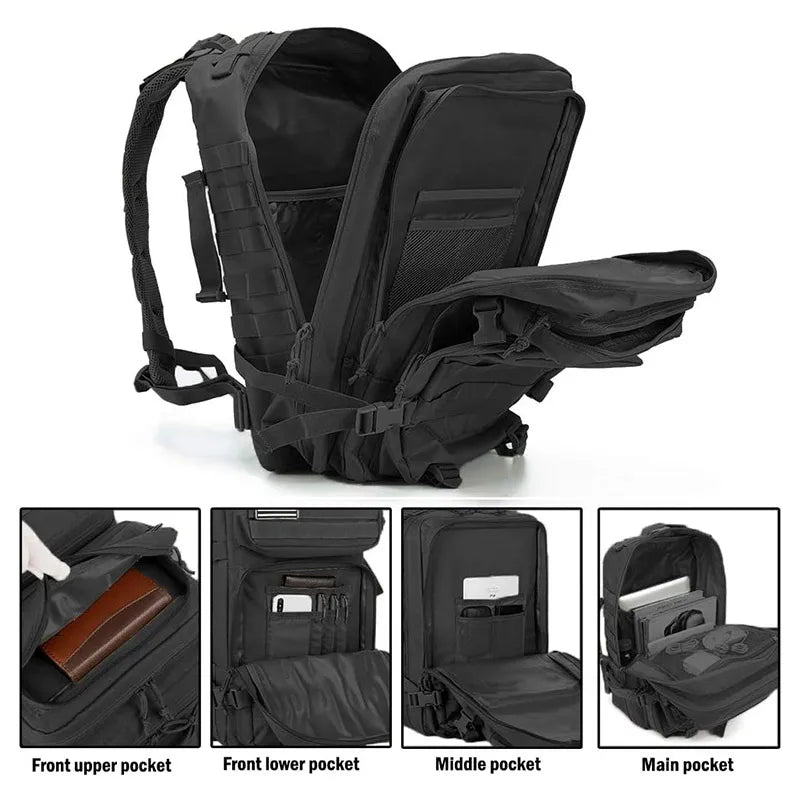 45L 25L Tactical Backpack Unisex Large Outdoor Travel Bags