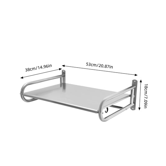 Hign-concerned Wall Mount Microwave Rack With 6 Hooks