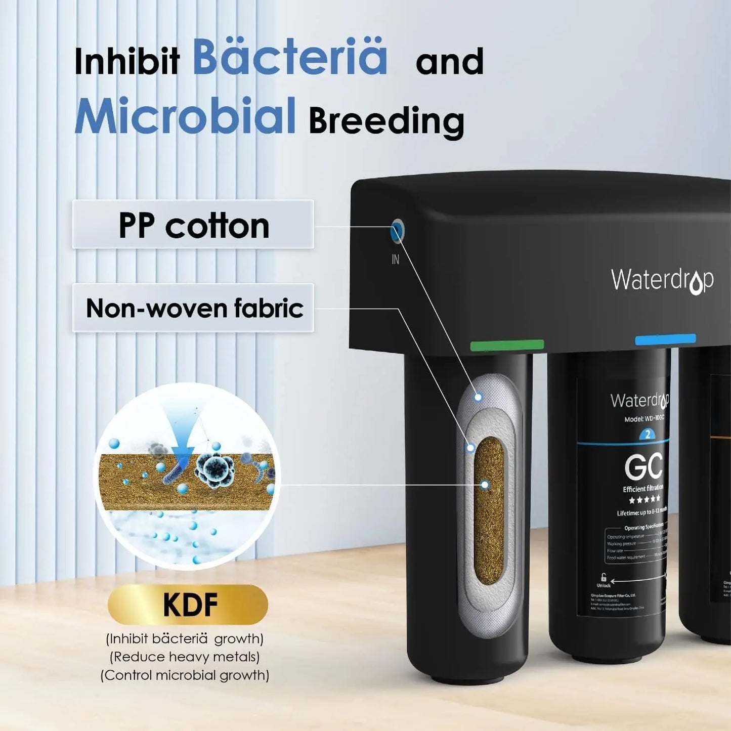 Waterdrop TSA 8 Layer Under Sink Water Filter System PFAS