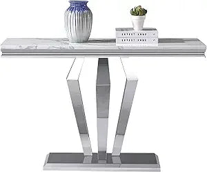 Everyday EssentialsOnline Marble Console Table With D Base