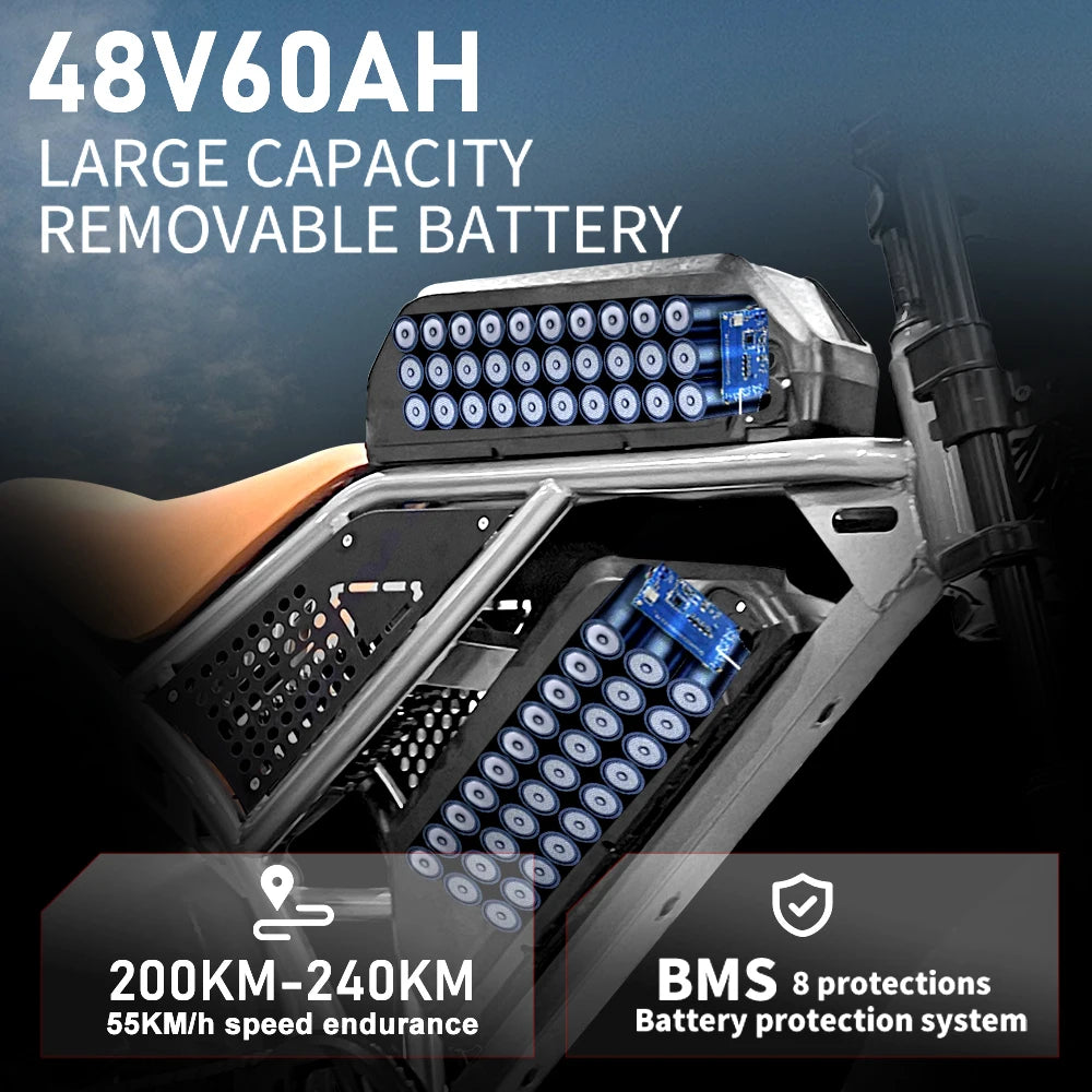 DEEPOWER QS7 1000W Fat Tire Electric Bike For Adults