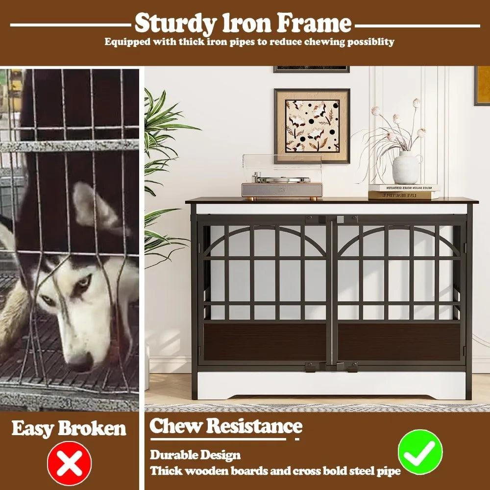 DAFIFY Heavy Duty Dog Crate Indoor Kennel Extra Large