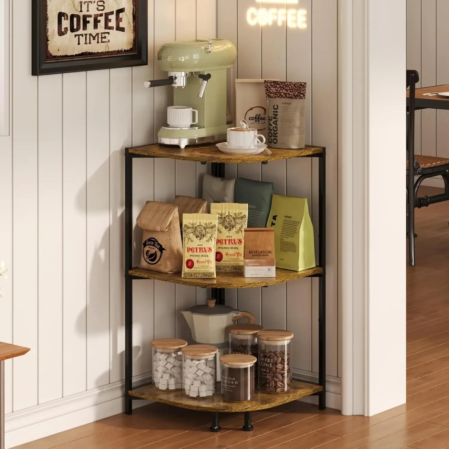 Everyday EssentialsOnline Coffee Bar Shelf 3 Tier Stand