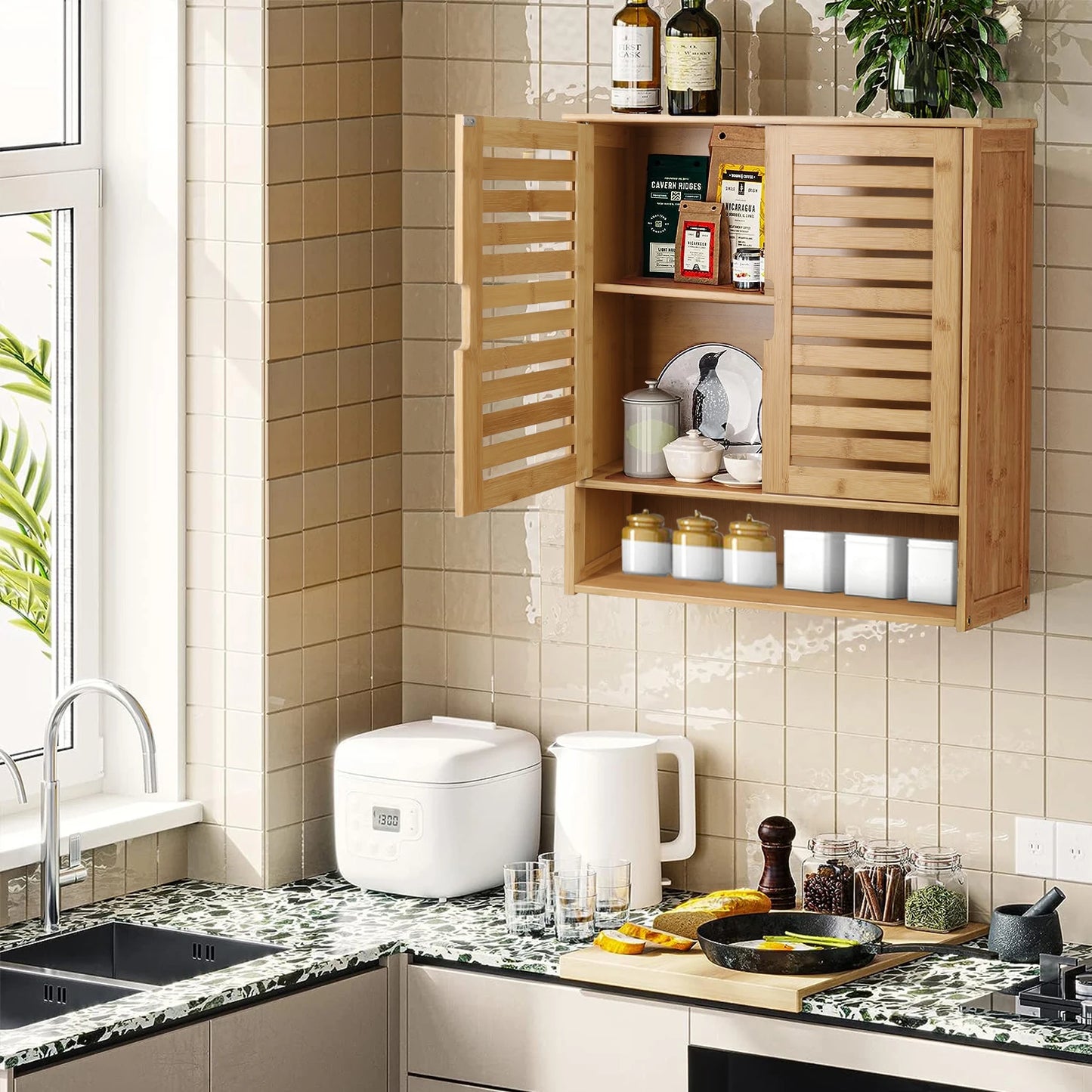 Everyday EssentialsOnline Wall Mounted Cabinet With Shelves