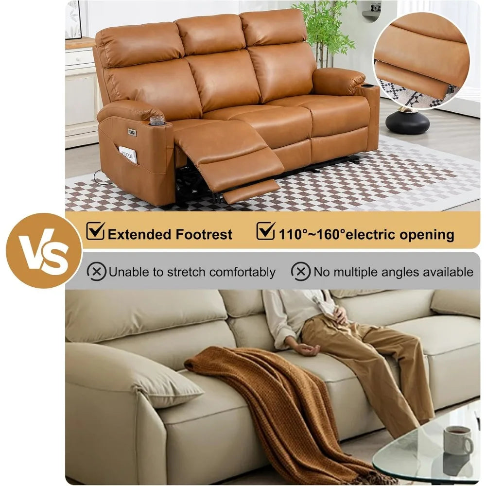 RBXC Power Reclining Sofa Modern Home Theater Seating