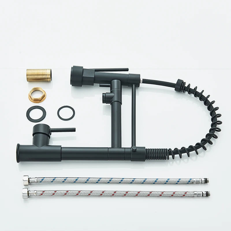 Rozin Pull Down Kitchen Faucet Mount Hot Cold Water Mixer