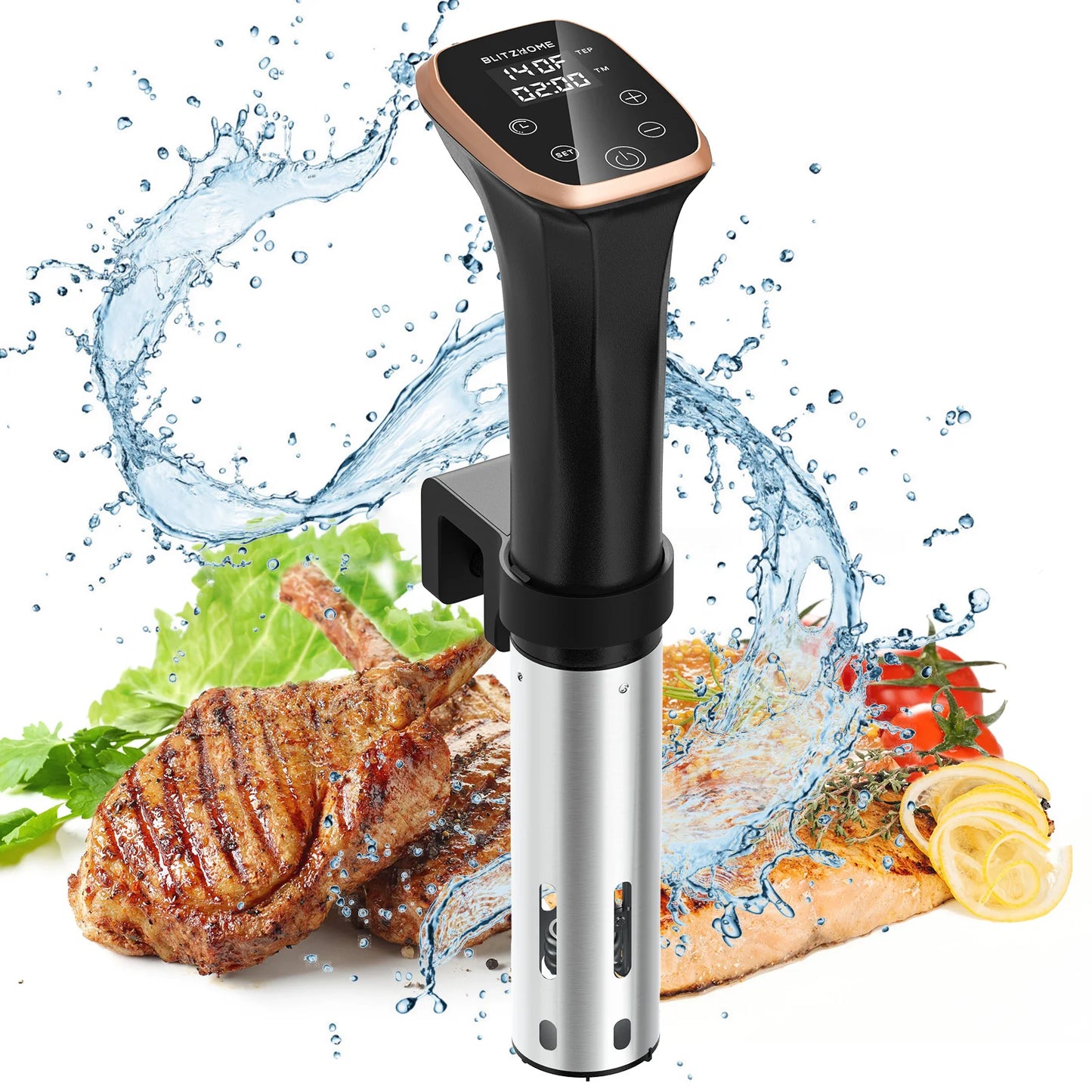 Blitzhome Waterproof Slow Cooker with WiFi Connectivity for Kitchen