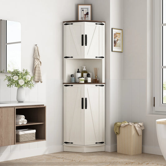Everyday EssentialsOnline Cabinet With Barn Doors And Shelf