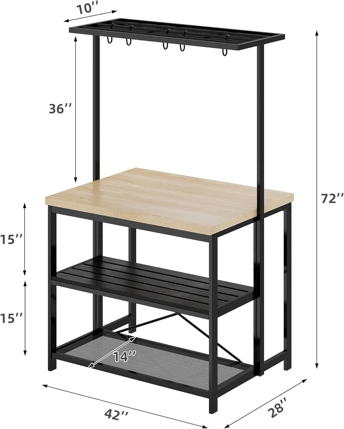 Everyday EssentialsOnline HiMISSH Kitchen Island with Storage