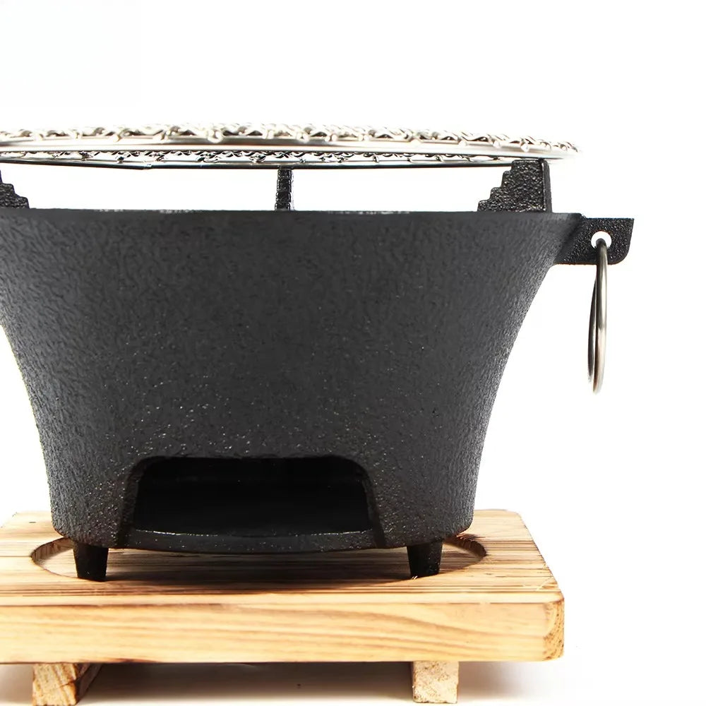 HOMEFISH Cast Iron BBQ Stove For Cooking And Camping