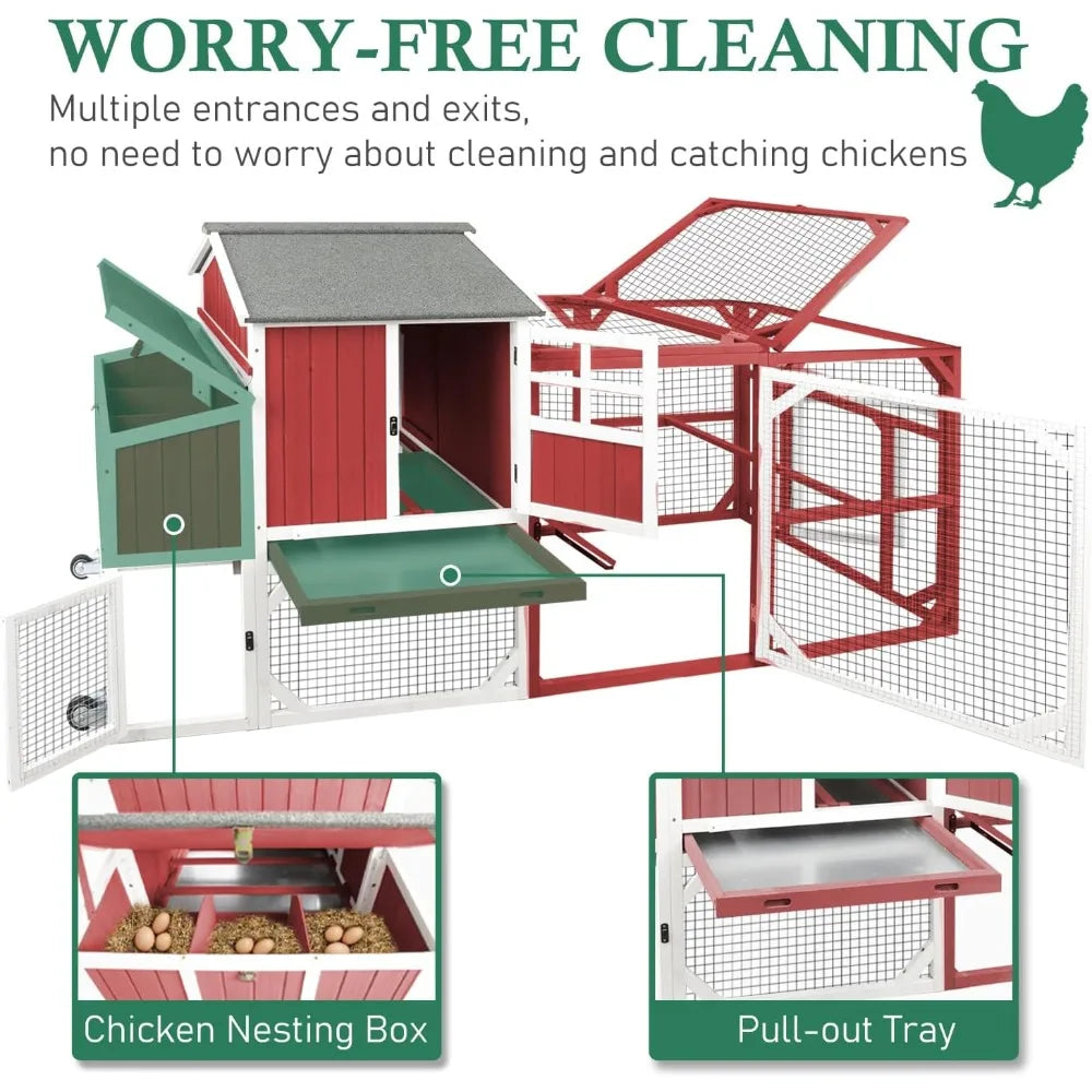 Everyday EssentialsOnline Poultry Coop With Run Nest Boxes