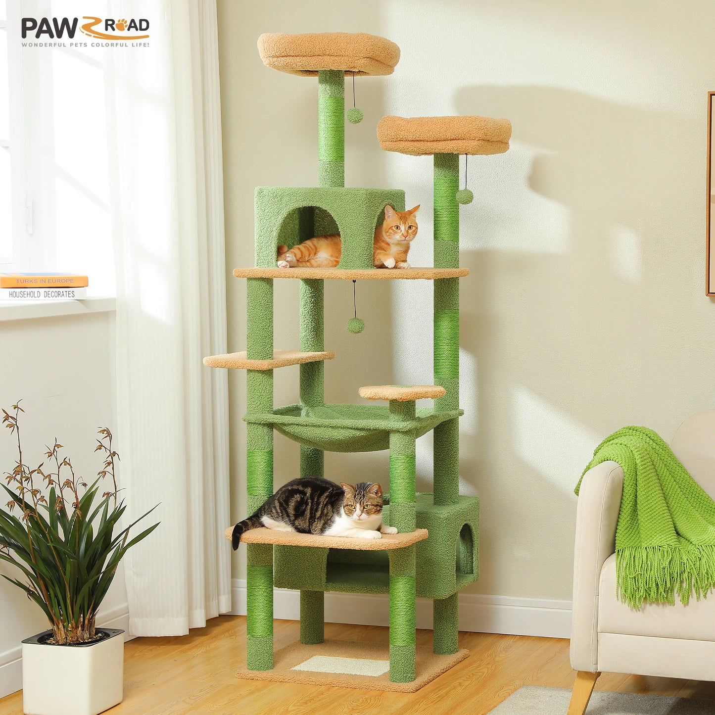PAWZ Road Cat Tower With Sisal Scratching Posts Indoor