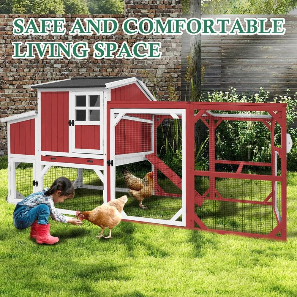 Everyday EssentialsOnline Poultry Coop With Run Nest Boxes