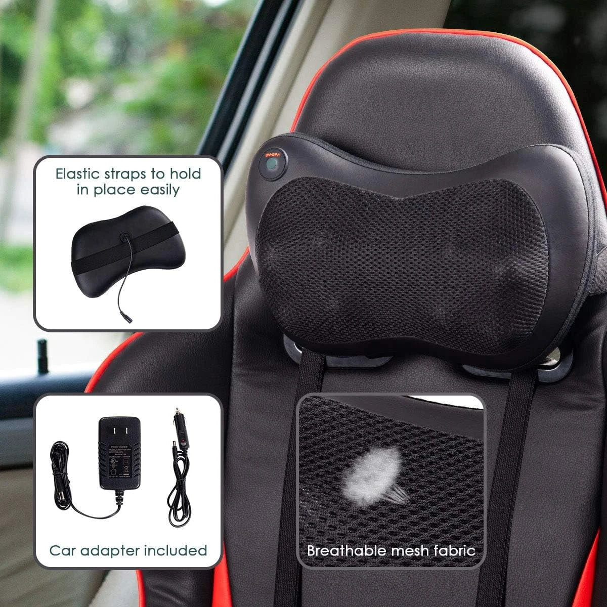 UNOISETION 8 Head Electric Back Massager With Heat Therapy