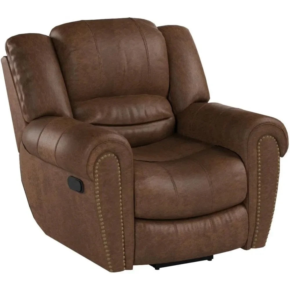 Leather Recliner Chair Classic Manual Recliner Living Room