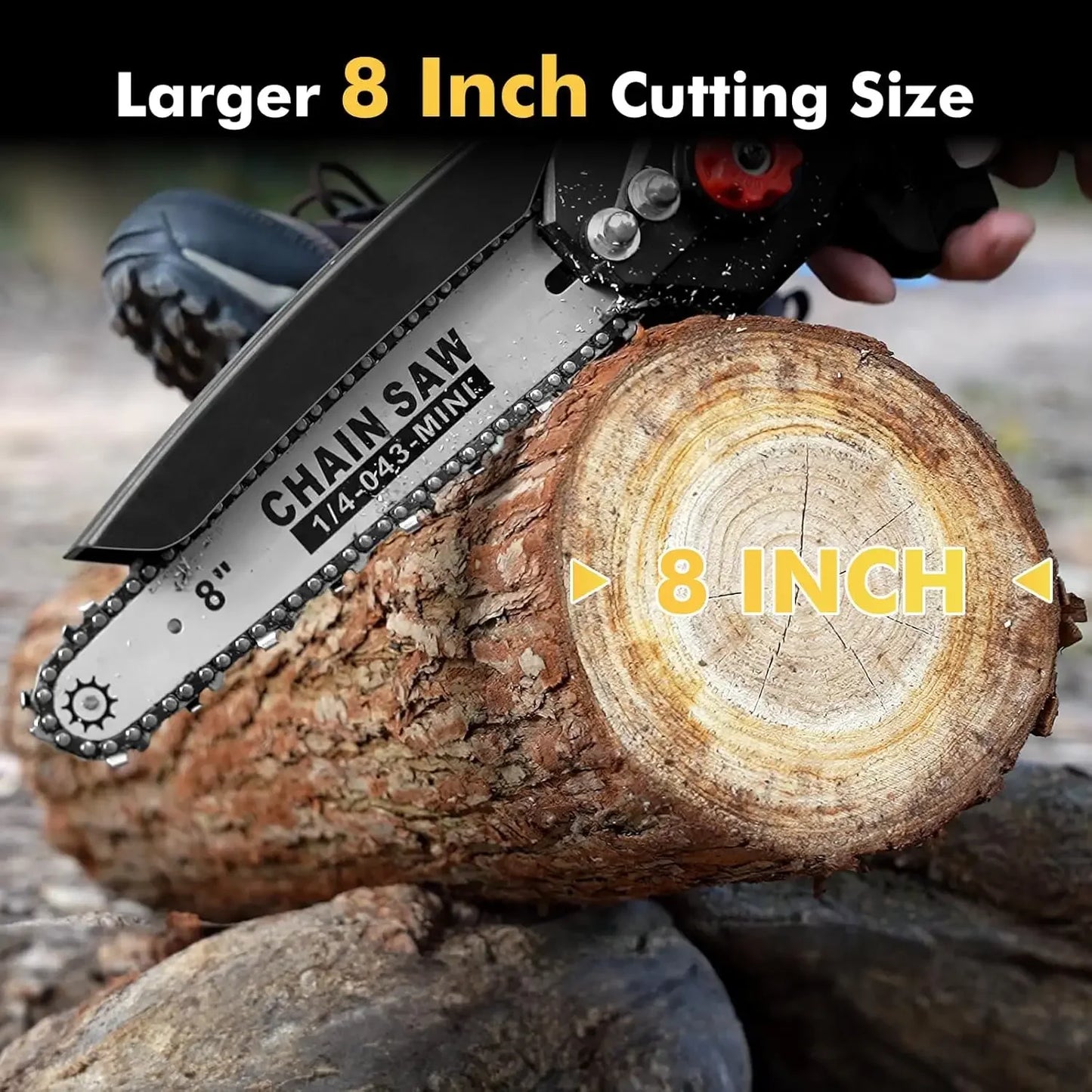 Seesii Mini Chainsaw Brushless Cordless With 2Ah Batteries