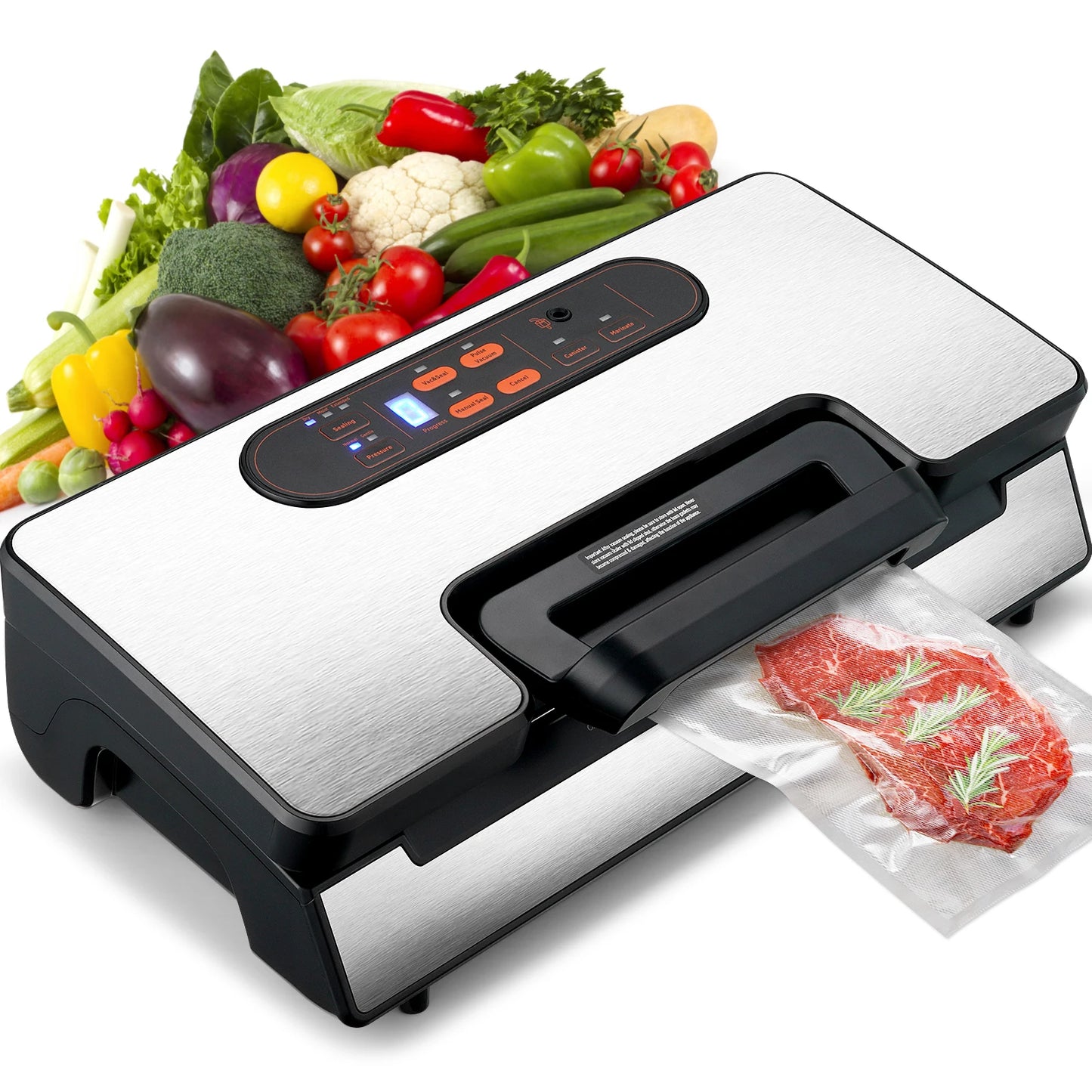 SucceBuy Vacuum Sealer Machine 90Kpa 130W With Free Bags