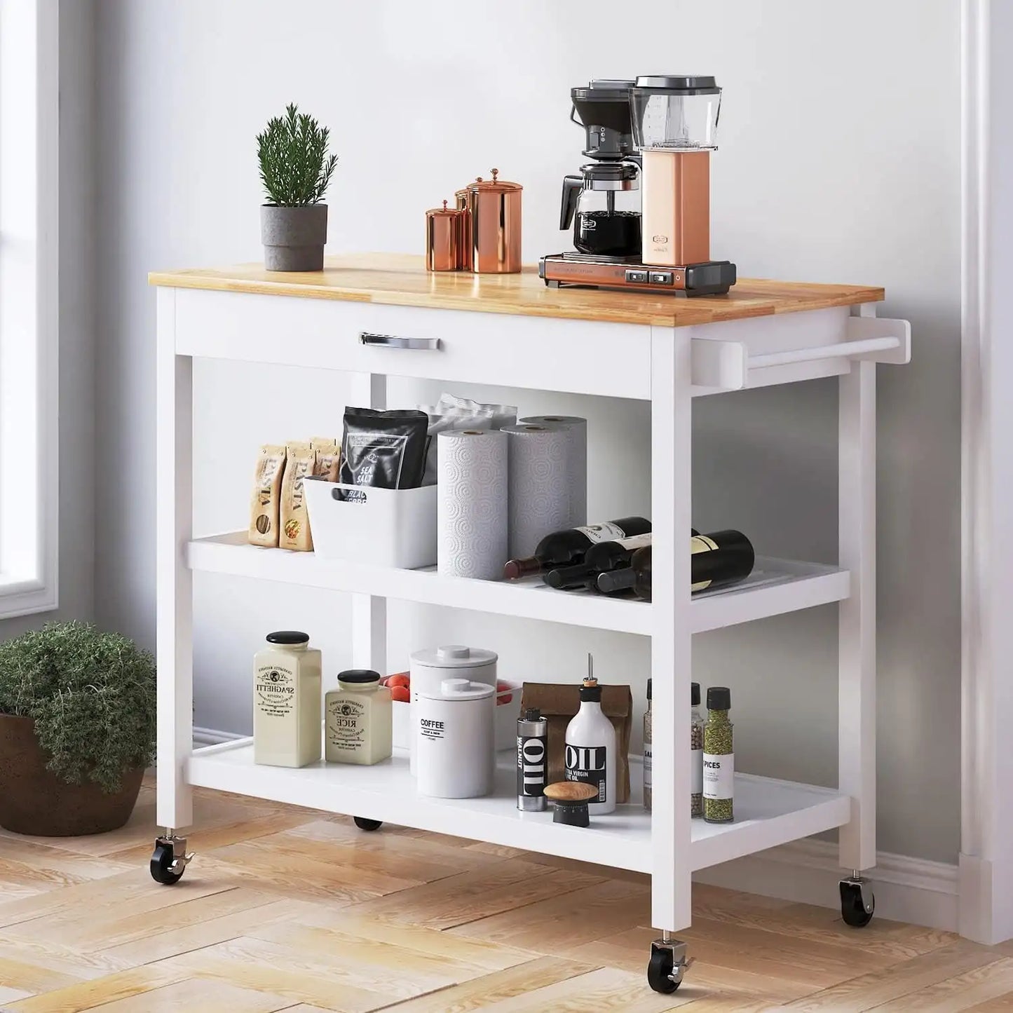 Everyday EssentialsOnline 3 Tier Island Cart With Storage