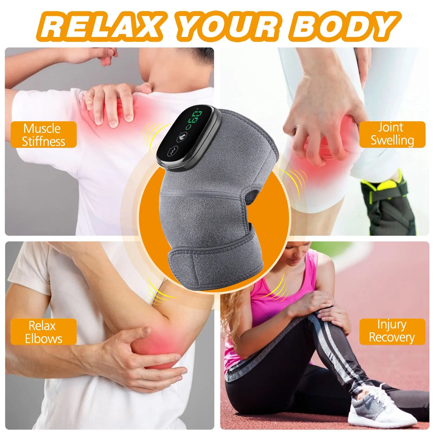 Hailicare 3 In 1 Heating Massage Belt Joint Pain Relief